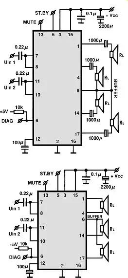 TDA8581 I - II electronic component with associated schematic circuit diagram